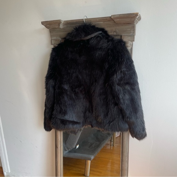 LANSHIFEL Faux fur black coat - Picture 3 of 6